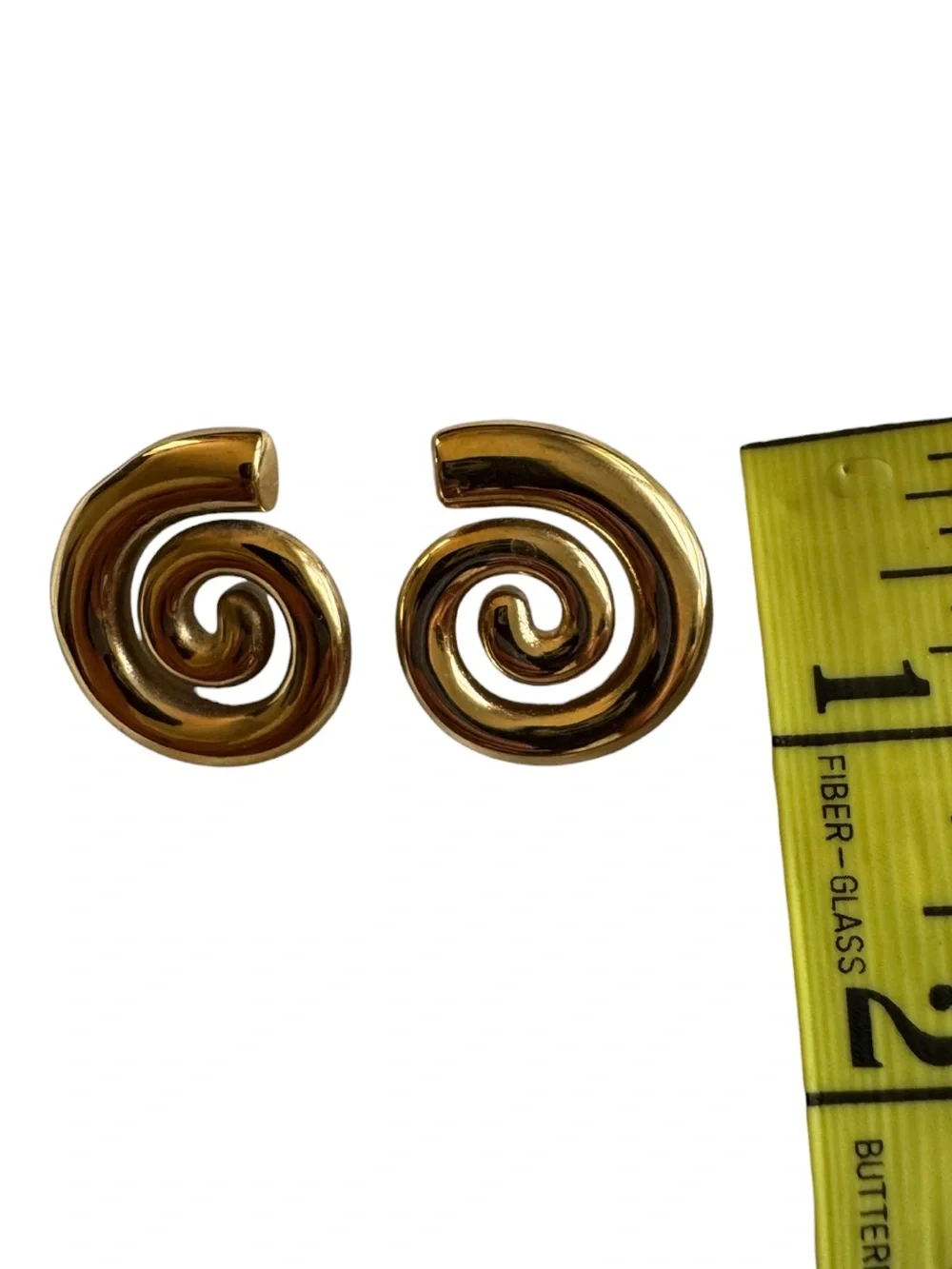 Gold Spiral Stud Earrings